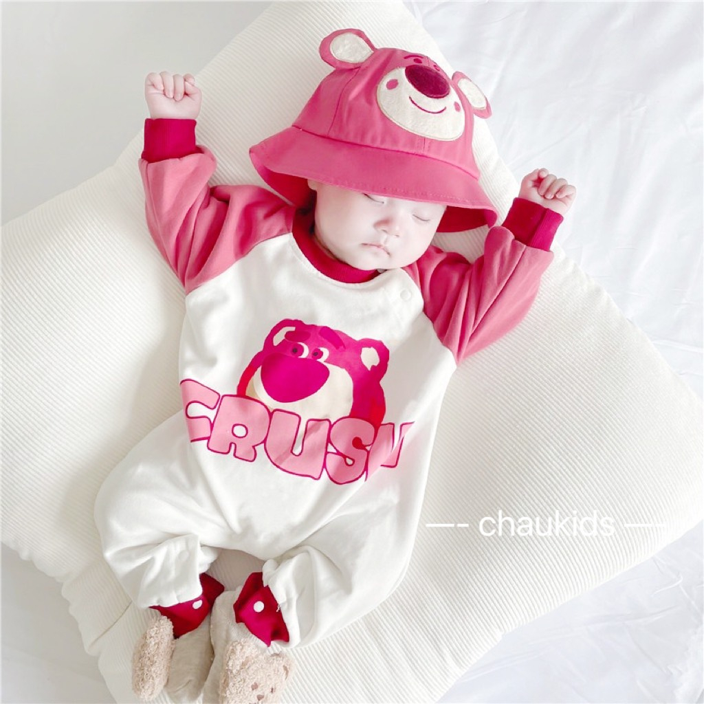 BỘ BODY DÀI  KÈM MŨ CHẤT COTTON MÈM MỊN 4-15KG