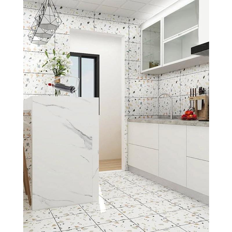 Gạch terrazzo kích thước 30x60 ốp trường trang trí điểm nhấn cho phòng tắm, phòng khách, dùng trong nhà hàng, khách sạn