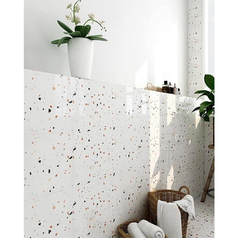 Gạch terrazzo kích thước 30x60 ốp trường trang trí điểm nhấn cho phòng tắm, phòng khách, dùng trong nhà hàng, khách sạn