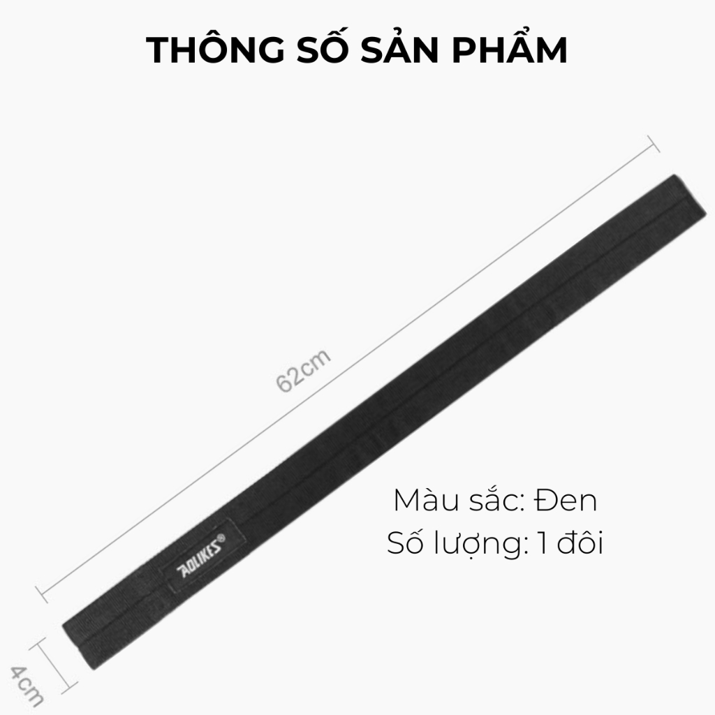 Dây Kéo Lưng Lifting Straps AOLIKES Hỗ Trợ Deadlift Hít Xà Tập Lưng Xô  Mã 7635