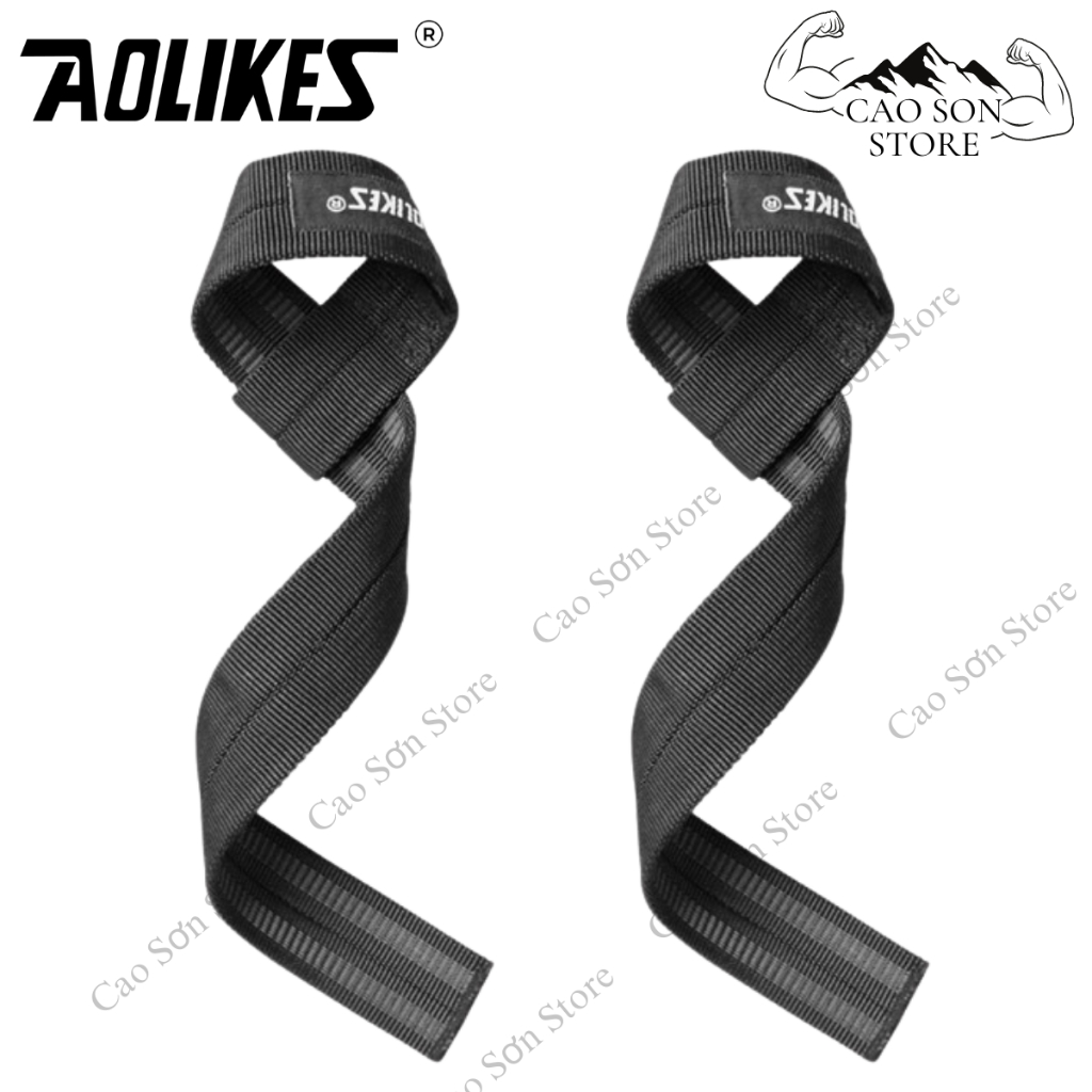 Dây Kéo Lưng Lifting Straps AOLIKES Hỗ Trợ Deadlift Hít Xà Tập Lưng Xô  Mã 7635