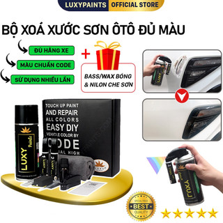Sơn Xước Xe Ô Tô LUXYPAINTS Màu Pha Theo Code Hãng, Sơn Xịt Ô Tô Màu Trắng Xanh Đen Đỏ Bạc Xám Vàng