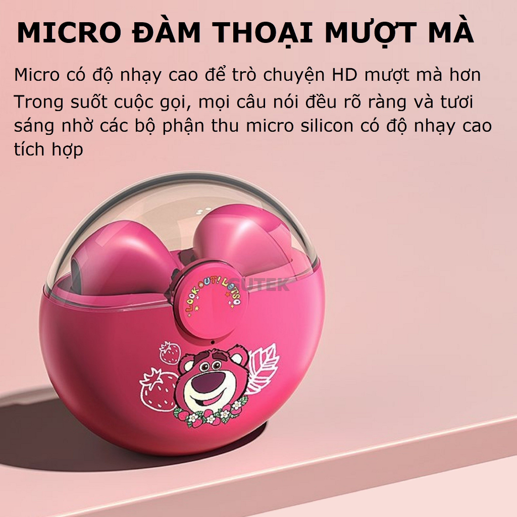 Tai nghe bluetooth Disney Gutek Q50 nhét tai không dây âm thanh chất lượng micro đàm thoại chống ồn