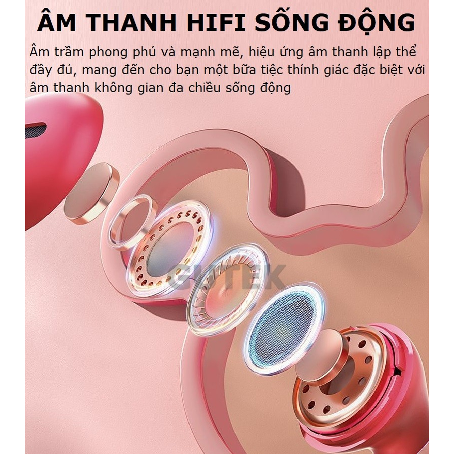 Tai nghe bluetooth Disney Gutek Q50 nhét tai không dây âm thanh chất lượng micro đàm thoại chống ồn