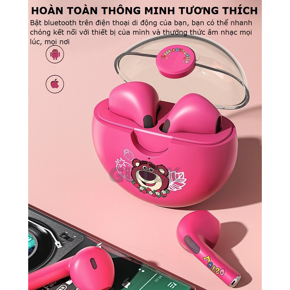 Tai nghe bluetooth Disney Gutek Q50 nhét tai không dây âm thanh chất lượng micro đàm thoại chống ồn