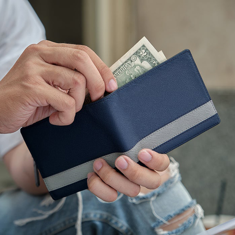 Ví nam AD12, bóp nam da bò saffiano cao cấp, ví ngang thiết kế nhỏ gọn nhiều ngăn, bảo hành da 06 tháng - Zen Leather