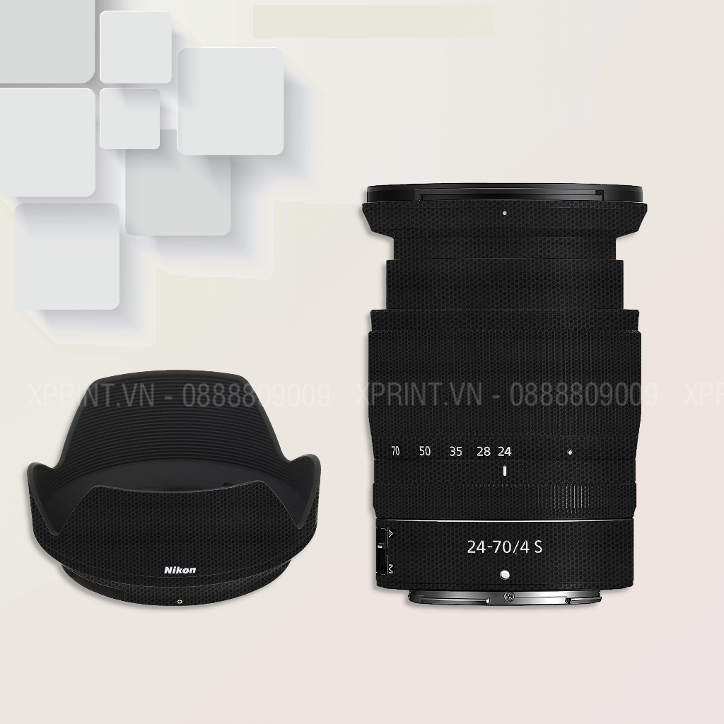 Miếng dán, skin 3M vân nổi 2080 cho ống kính Nikon Z/ Nikon 24-70/ 24-120/24-200/ Nikon 50S/ Nikon 85S/ 28-75...