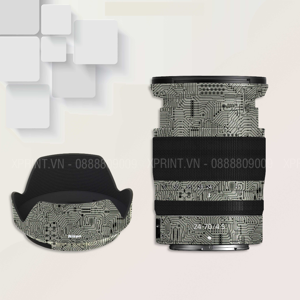 Miếng dán, skin 3M vân nổi 2080 cho ống kính Nikon Z/ Nikon 24-70/ 24-120/24-200/ Nikon 50S/ Nikon 85S/ 28-75...