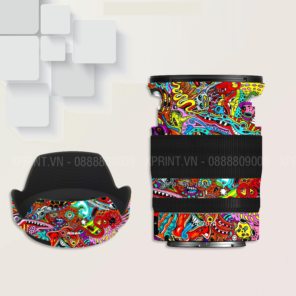 Miếng dán, skin 3M vân nổi 2080 cho ống kính Nikon Z/ Nikon 24-70/ 24-120/24-200/ Nikon 50S/ Nikon 85S/ 28-75...