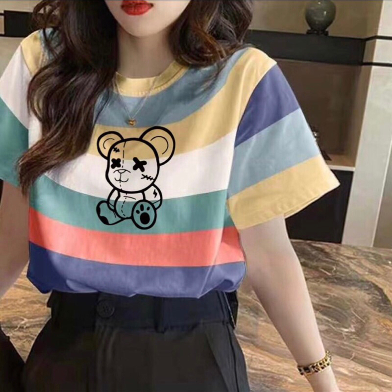 Áo nữ , áo thun nữ form vừa kẽ sọc chất liệu cotton co giãn bốn chiều mềm mại thoải mái khi mặc sinh hoạt hàng ngày