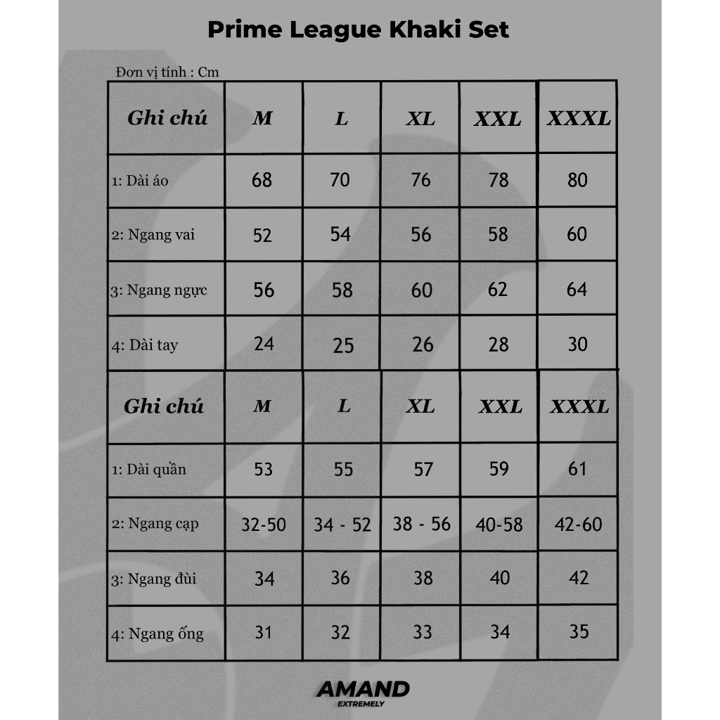 Set đồ đôi Bóng chày thể thao Amand x Bray Prime League Khaki Set