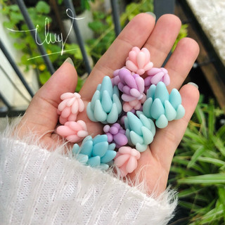 Sen đá đất sét mini trang trí chậu sen đá