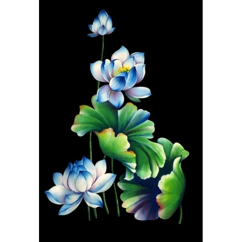 Hình ủi ép nhiệt, in áo. Mẫu Hoa sen HS3 in áo dài, váy, yếm cho mẹ và bé