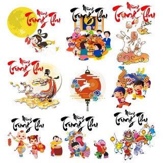 Hình ủi ép nhiệt, in áo. Mẫu Trung Thu TT2 size 10-20cm