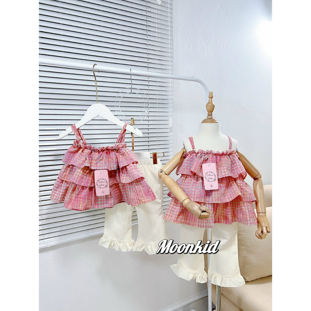 BỘ HAI DÂY TẦNG QUẦN ỐNG LOE BÈO BÉ GÁI 10-38KG