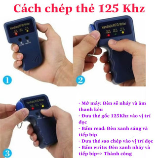 Máy sao chép thẻ thang máy chung cư tần số 125( Xem cách xác định tần số trong hình)