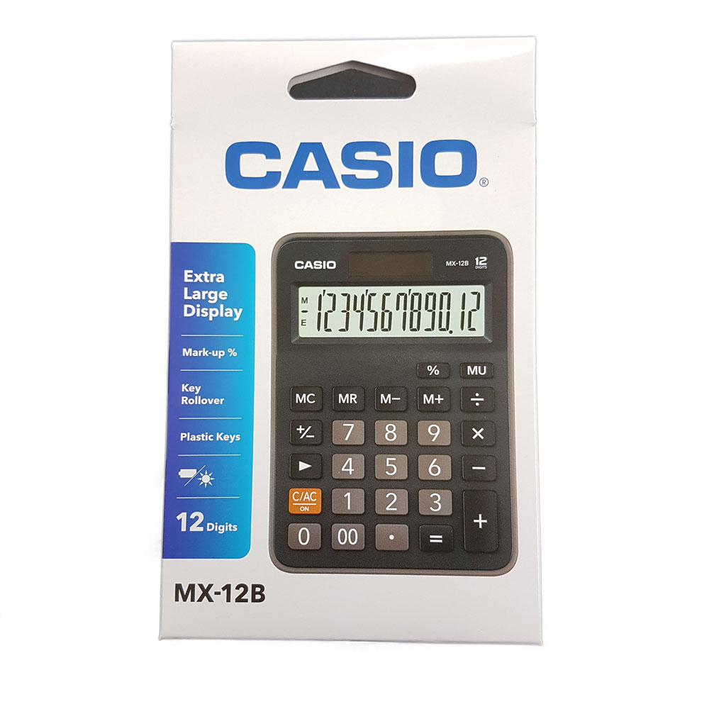Máy tính Casio MX-12B (Casio MX 12B / Casio MX12B) - N/k Bitex - B/h 07 năm
