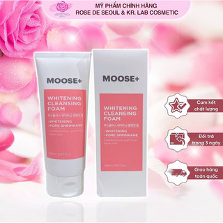 (tặng mặt nạ) Sữa rửa mặt trắng da Moose+ 150ml giúp da mặt trắng hồng rạng rỡ Kr.Lab