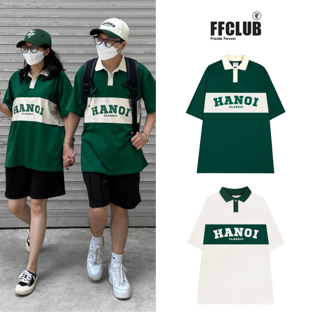 ÁO THUN FF FORM RỘNG POLO HANOI CLASSIC, VẢI THUN 2 CHIỀU COTTON 250GSM