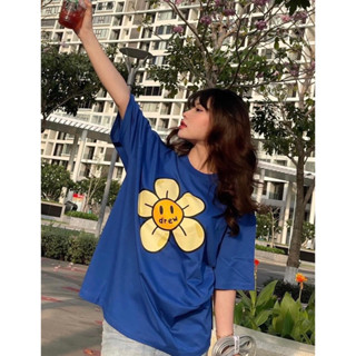 Áo Thun Bông Hoa D_rew Hottrend 2023 100% cotton Form Unisex Nam Nữ - hàng Full Tag Túi Zip