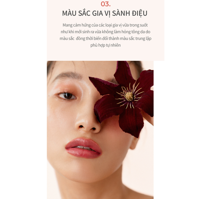 Son dưỡng có màu HERA Sensual Spicy Nude Balm 3.5g, son bóng mềm mượt môi Hera Daily Beauty Official