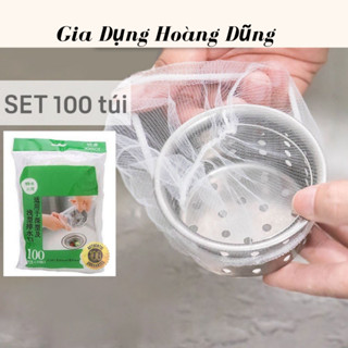 [Siêu Rẻ]Combo 100 túi lọc rác bồn rửa chén bát, túi lưới lọc rác chậu rửa, bọc đựng rác bồn rửa bát chén