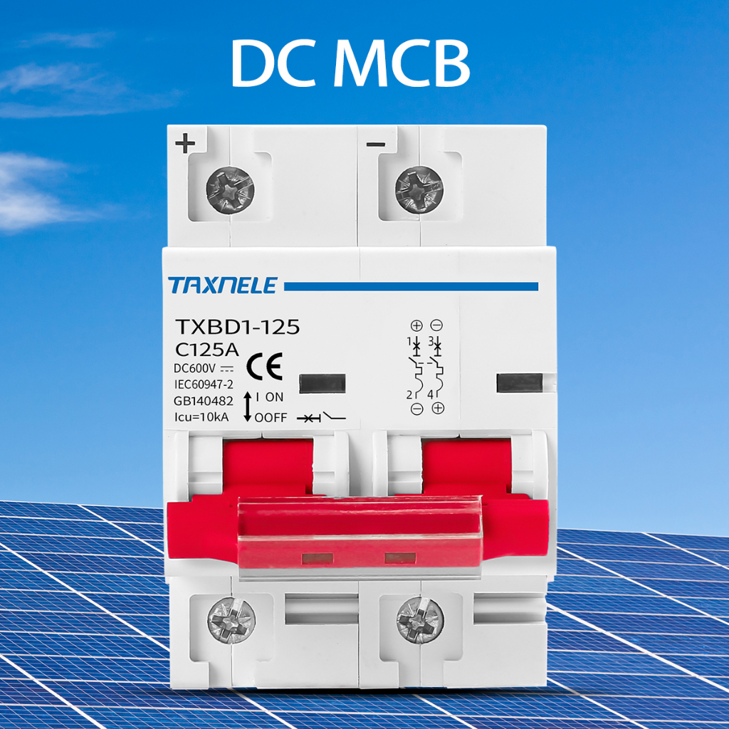 Cầu Dao CB DC 125A 2P 600V 1000v - Thiết Bị Chuyên Dụng Cho Hệ Thống Lưu Trữ Pin Mặt Trời và Acquy