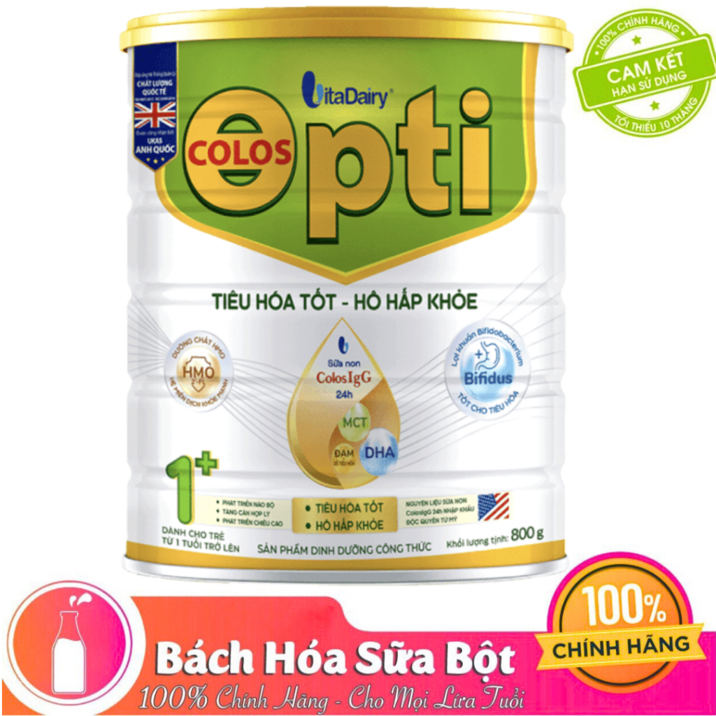Sữa bột Vitadairy Colos Opti 0+/1+ 800g