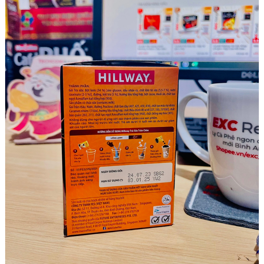 Cà phê Phố Sữa Đá tặng Trà Sữa - Hộp 10 gói x 24gr