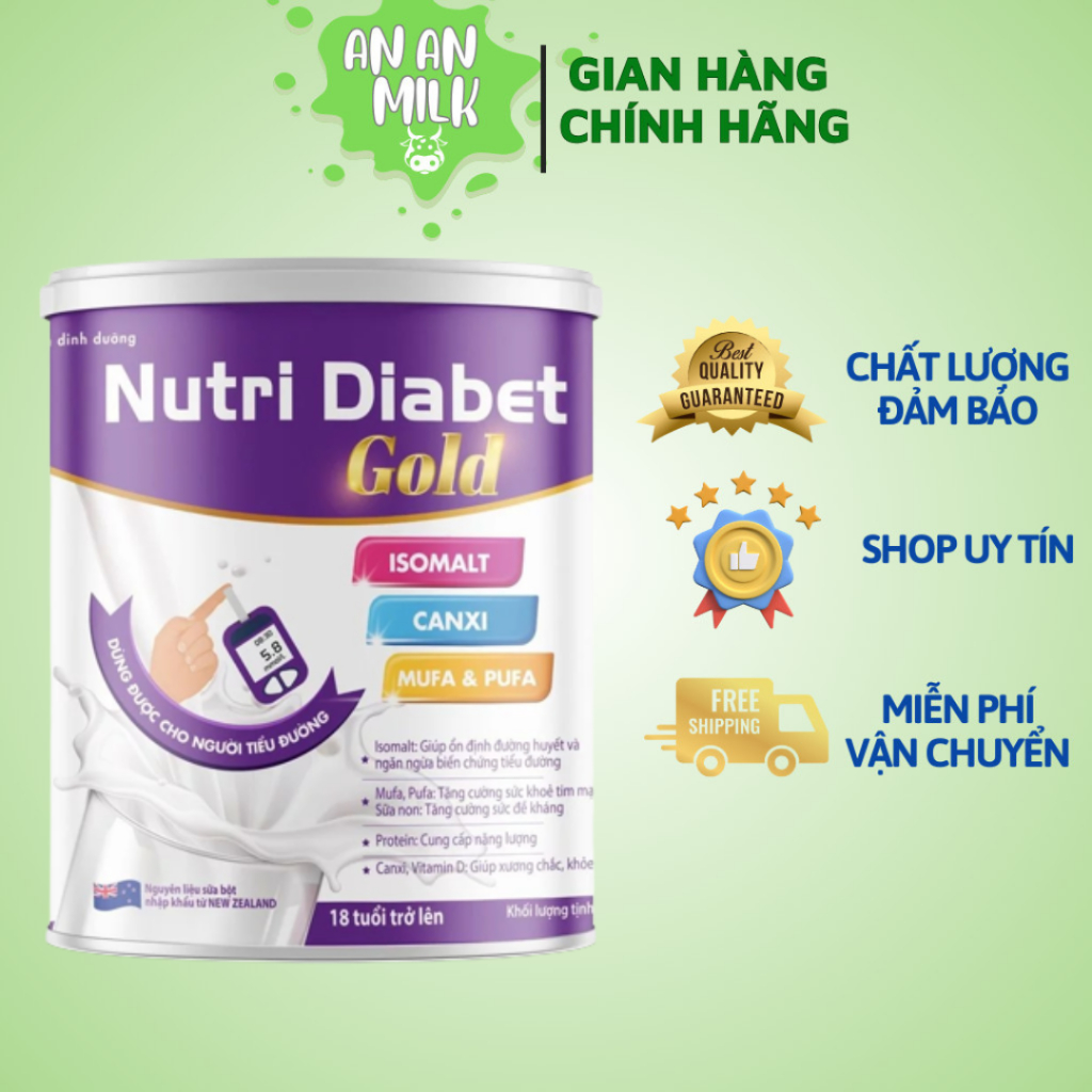 Sữa Bột Nutri Diabet Gold Kiểm Soát Đường Huyết, Dinh Dưỡng, Tăng Cường Đề Kháng Dành Cho Người Tiểu Đường - DR.MAYA
