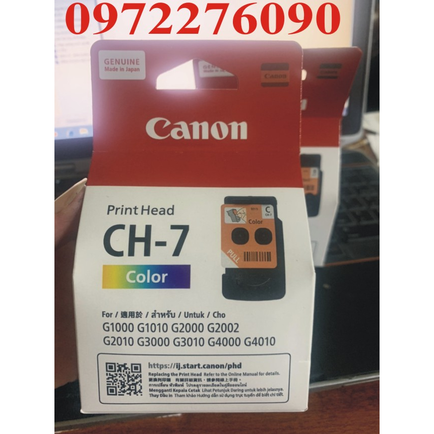 Đầu phun BH-7, CH-7 dùng cho máy in Canon G1000,G1010,G2000,G2010,G3000,G3010 chính hãng