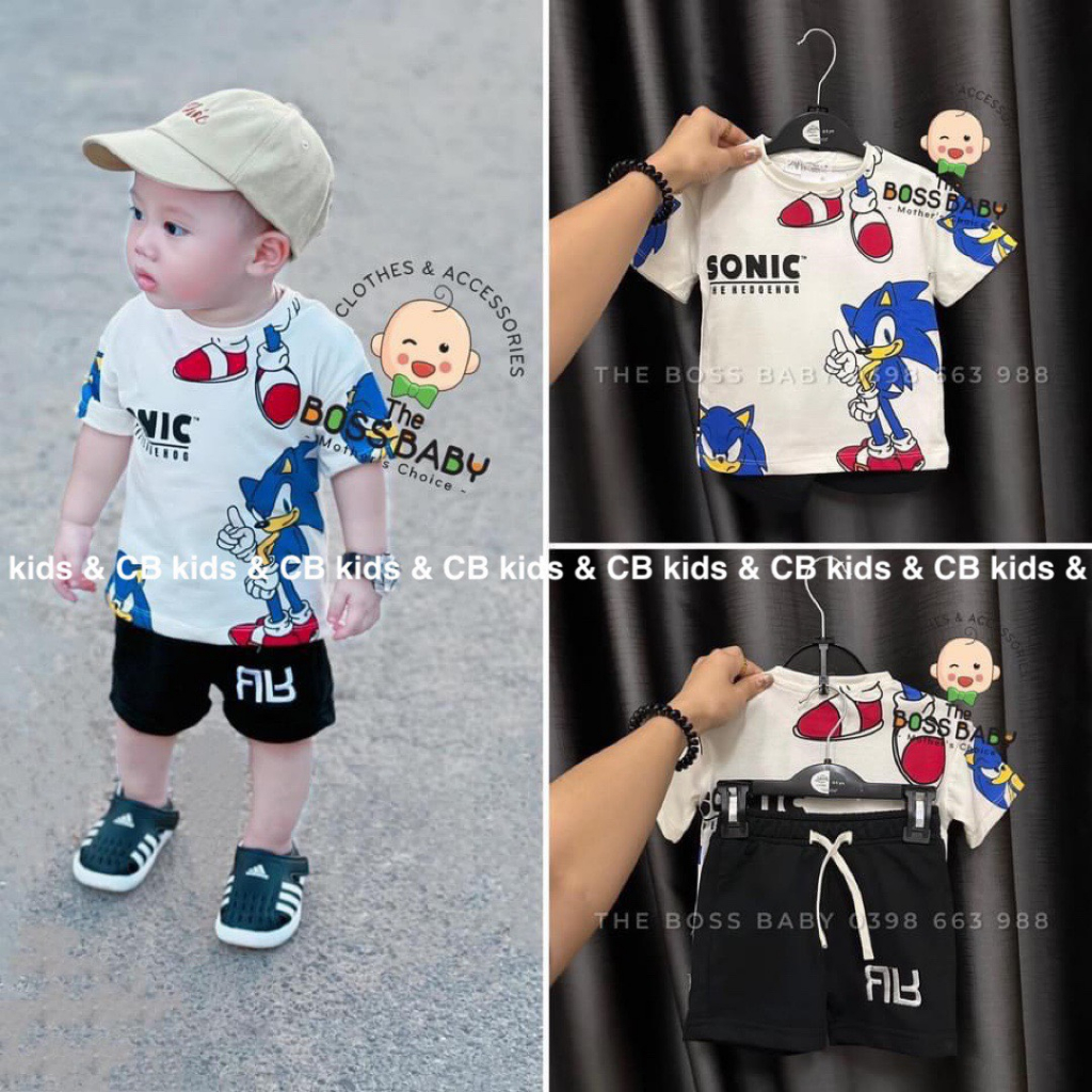 SET BỘ COTTON BÉ TRAI IN TRÀN SIÊU ĐẸP SIZE 8-28KG(SONIC)