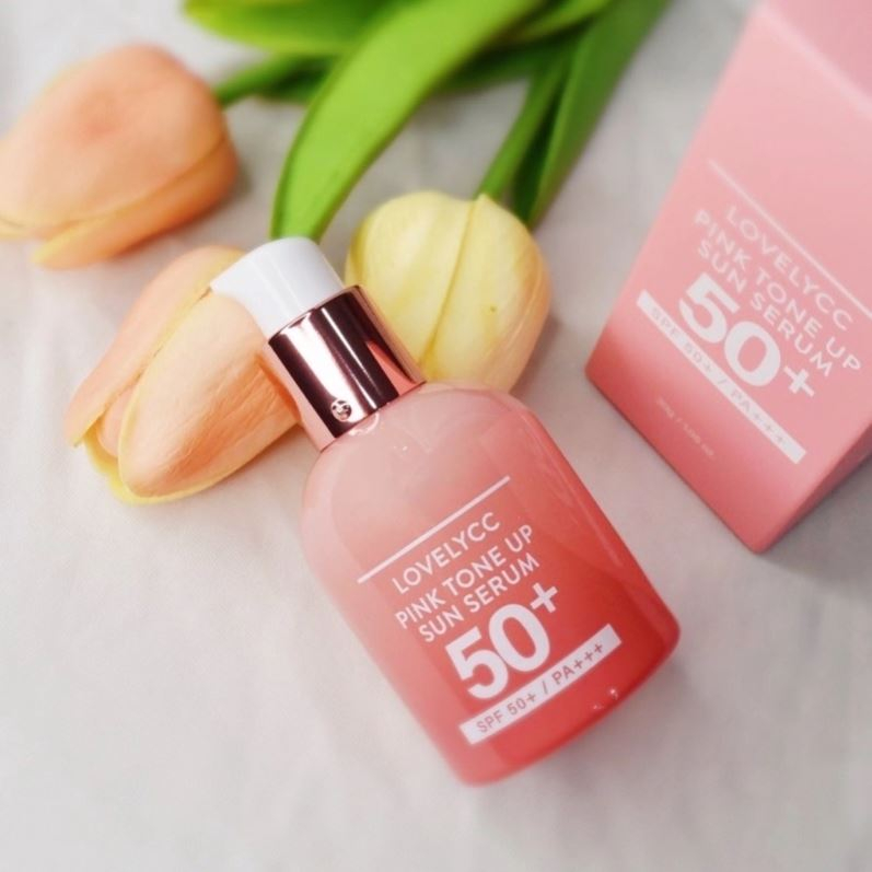 Serum Chống Nắng Nâng Tông  LOVELYCC Pink Tone-up Sun Serum SPF50+ PA+++ 30ML