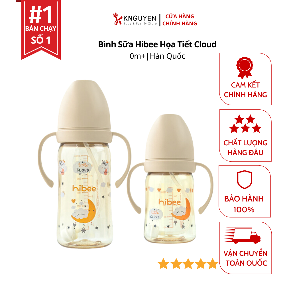 Bình sữa Hibee nội địa Hàn cao cấp 170ml 270ml cam kết chính hãng