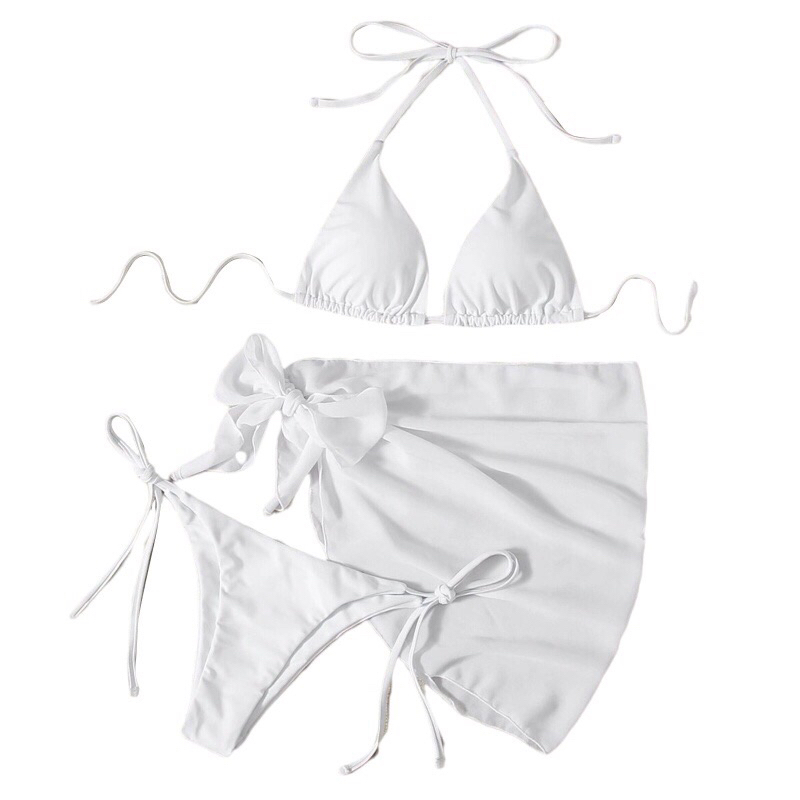 BIKINI set 3 món tam giác basic kèm khăn cột .HÌNH THẬT | BigBuy360 - bigbuy360.vn