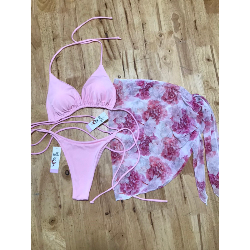 BIKINI set 3 món tam giác basic kèm khăn cột .HÌNH THẬT | BigBuy360 - bigbuy360.vn