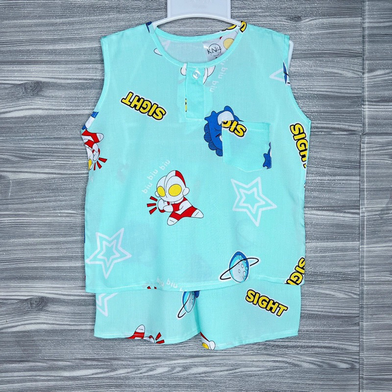 Bộ tole / lanh sát nách bé trai size 8-40kg