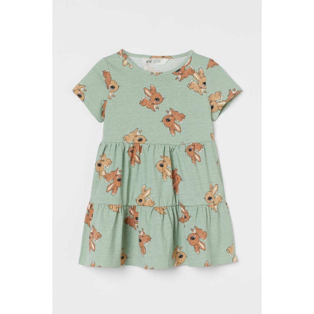 Váy hè cotton bé gái lớn HM Auth siêu sale