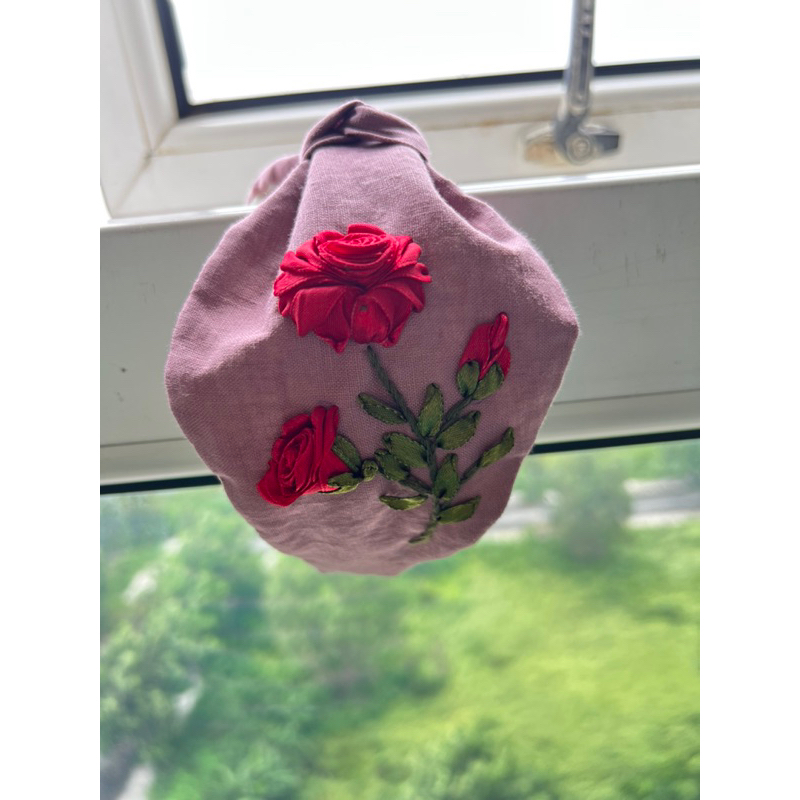 Turban cài tóc thêu tay Handmade by Chang