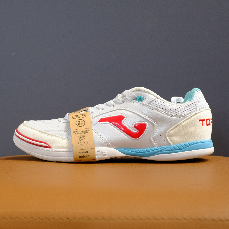 Giày Bóng Đá Futsal Chính Hãng JOMA SUPER REGATE 2223 TRẮNG/XANH LÁ IC