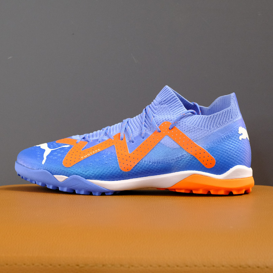 Giày Bóng Đá Chính Hãng PUMA FUTURE ULTIMATE CAGE 1.4 Bo Thun Xanh/Cam TF