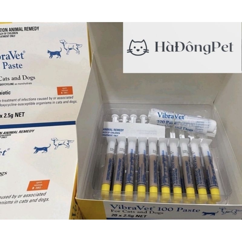 Gel VibraVet - hỗ trợ hô hấp, tiêu hoá, ký sinh trùng máu cho chó mèo
