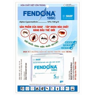 (Tặng 1 bình xịt)Combo 10 gói Thuốc diệt muỗi_ gián _kiến _ruồi _bọ chét _kiến ba khoang Fendona10SC