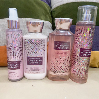 set tắm hương a thousand wishes bath & body works