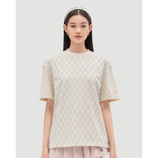 DVRK - Áo Thun Tay Ngắn Cổ Tròn Họa Tiết MONOGRAM-DVRK-22SS