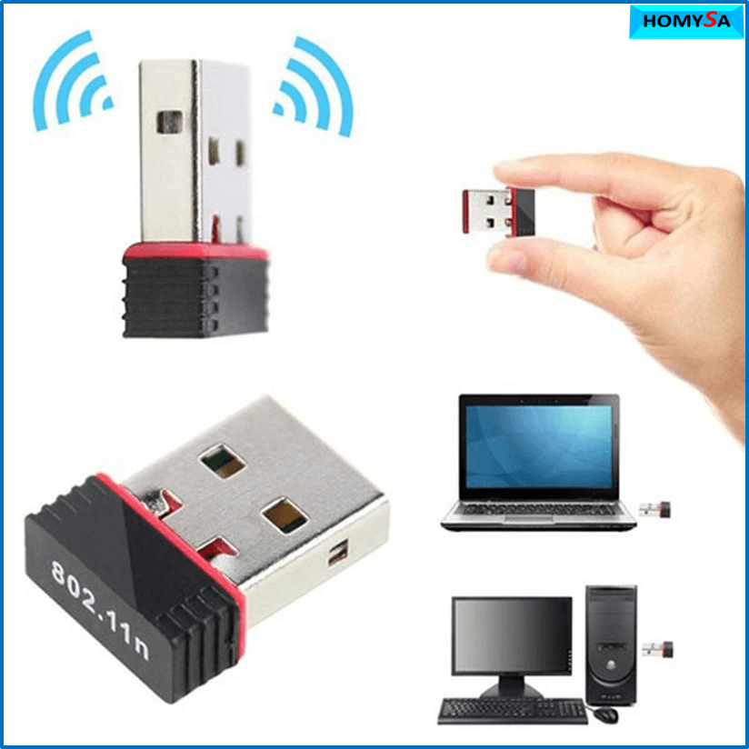 USB thu sóng Wifi 802.11N - Dùng cho máy tính pc, laptop không có Wifi USB mini không dây loại tốt có tặng kèm đĩa cài