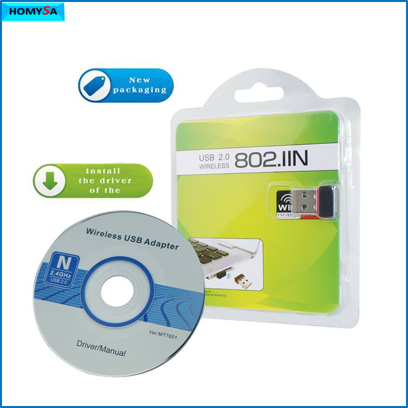 USB thu sóng Wifi 802.11N - Dùng cho máy tính pc, laptop không có Wifi USB mini không dây loại tốt có tặng kèm đĩa cài