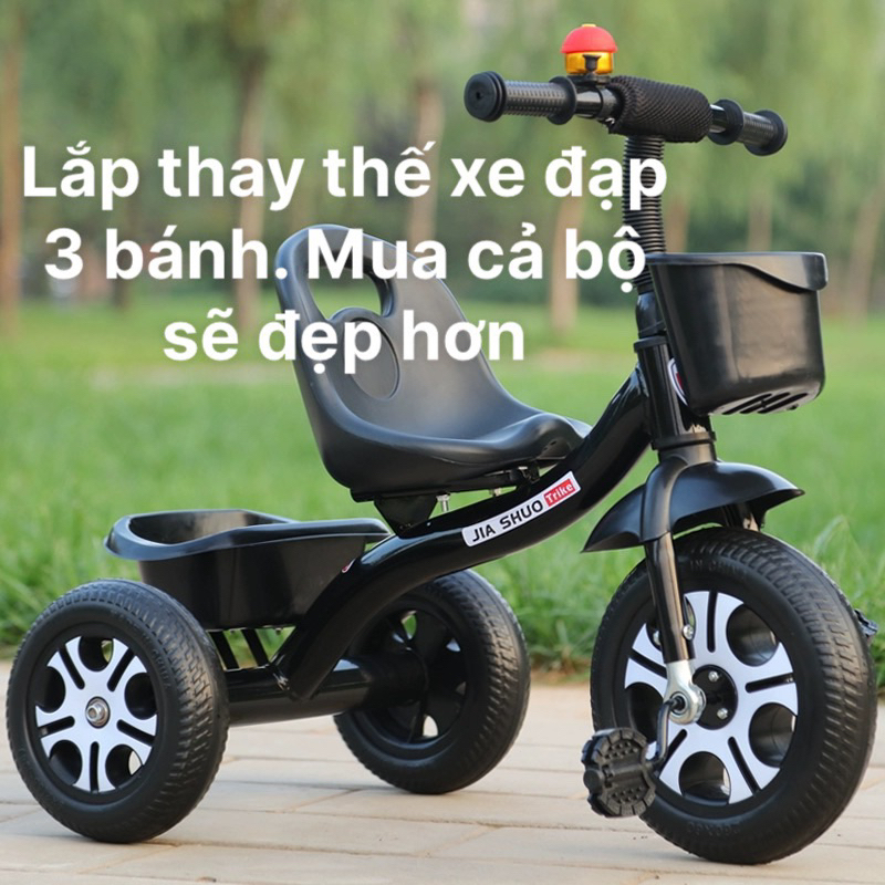 BX01-Bộ bánh xe cho xe đạp 3 bánh trẻ em thay thế