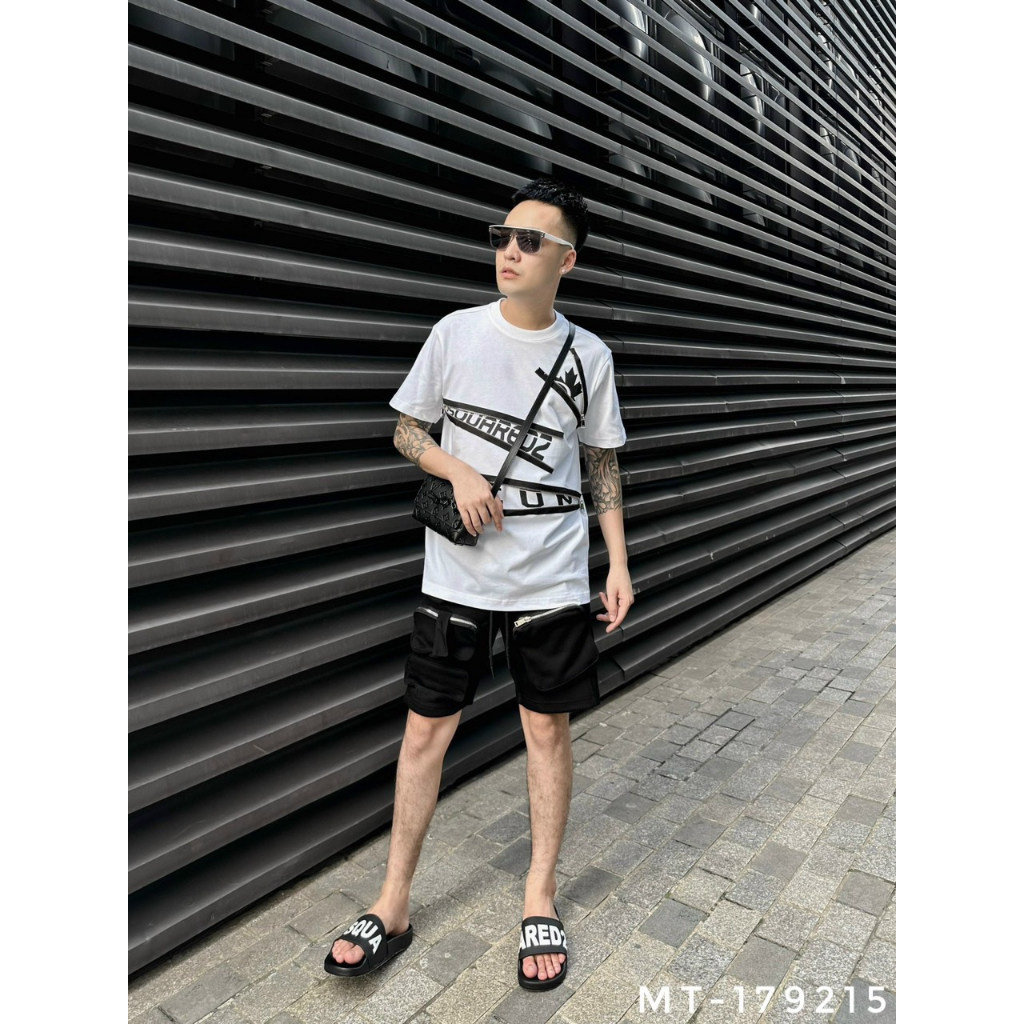 Phông DSQ2 icon khóa chéo người bản new vừa ra lò dành cho boy phố 2023.