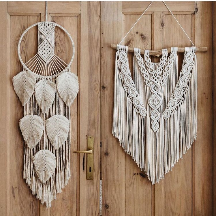 Mành treo tường va dreamcatcher macrame decor trang trí tường